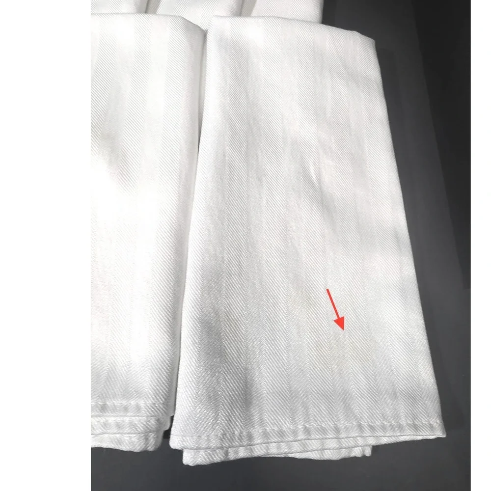 Ralph Lauren Home White Herringbone Cloth Napkins Set of 10 - 19
